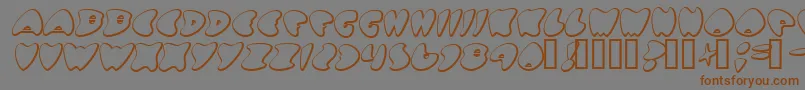 GotNoHeart-Schriftart – Braune Schriften auf grauem Hintergrund