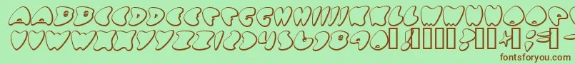 GotNoHeart Font – Brown Fonts on Green Background