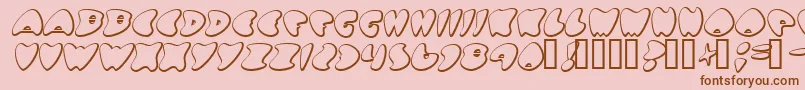 GotNoHeart Font – Brown Fonts on Pink Background