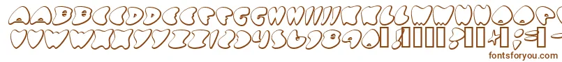 Weitere Informationen zur GotNoHeart-Schriftart GotNoHeart-Schriftart – Braune Schriften auf weißem Hintergrund