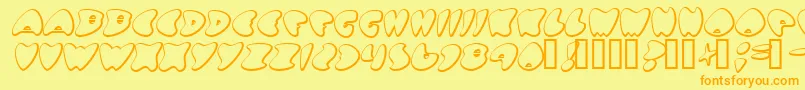 GotNoHeart Font – Orange Fonts on Yellow Background