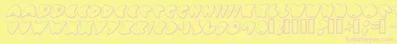 GotNoHeart-Schriftart – Rosa Schriften auf gelbem Hintergrund
