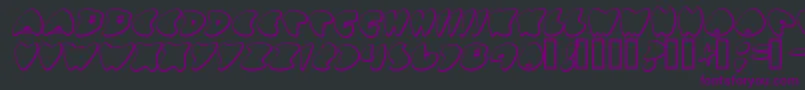 GotNoHeart-Schriftart – Violette Schriften auf schwarzem Hintergrund
