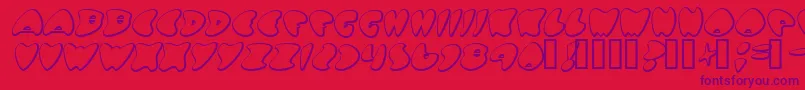 GotNoHeart Font – Purple Fonts on Red Background