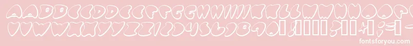 Saiba mais sobre a fonte GotNoHeart Fonte GotNoHeart – fontes brancas em um fundo rosa