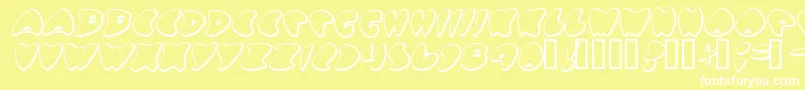 GotNoHeart Font – White Fonts on Yellow Background
