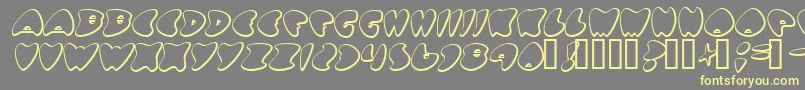 GotNoHeart Font – Yellow Fonts on Gray Background