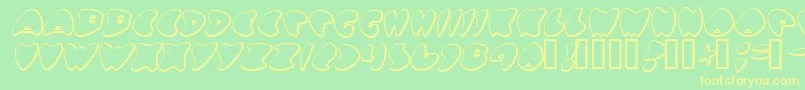 GotNoHeart Font – Yellow Fonts on Green Background