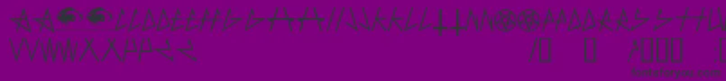 AntichristSuperstarsw Font – Black Fonts on Purple Background