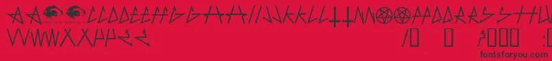 AntichristSuperstarsw Font – Black Fonts on Red Background