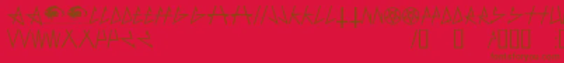 AntichristSuperstarsw Font – Brown Fonts on Red Background