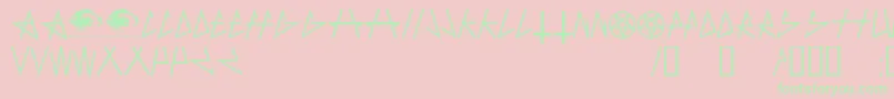 AntichristSuperstarsw Font – Green Fonts on Pink Background