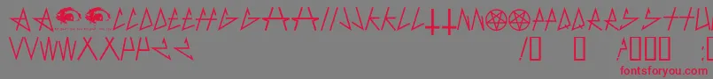 AntichristSuperstarsw Font – Red Fonts on Gray Background