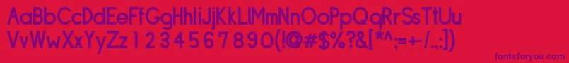 フォントSipleDemibold – 赤い背景に紫のフォント