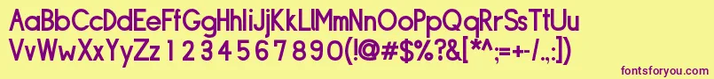 SipleDemibold Font – Purple Fonts on Yellow Background