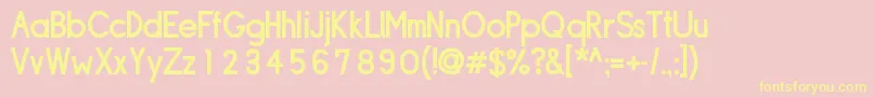 SipleDemibold Font – Yellow Fonts on Pink Background