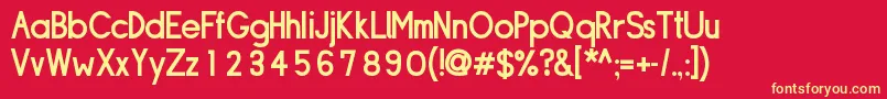 SipleDemibold Font – Yellow Fonts on Red Background
