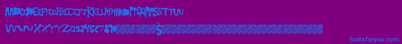 Slashthirty Font – Blue Fonts on Purple Background