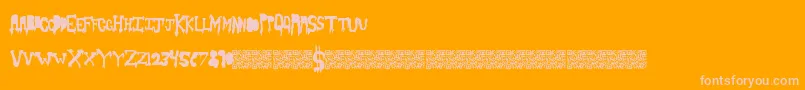 Slashthirty Font – Pink Fonts on Orange Background