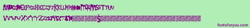 Slashthirty Font – Purple Fonts on Green Background