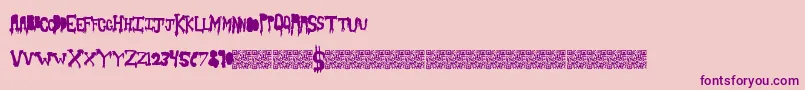 Slashthirty-Schriftart – Violette Schriften auf rosa Hintergrund