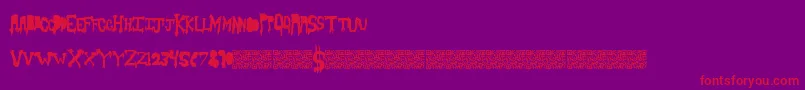 Slashthirty Font – Red Fonts on Purple Background