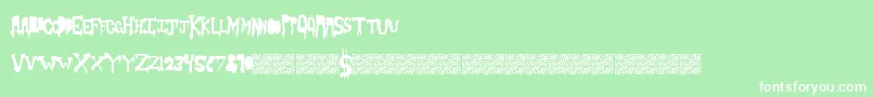 Slashthirty Font – White Fonts on Green Background