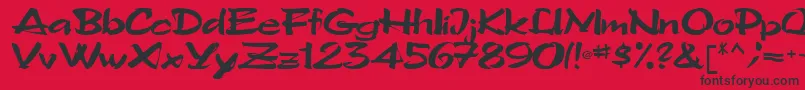 TriRegular Font – Black Fonts on Red Background