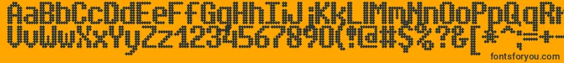 SimpletonBrk Font – Black Fonts on Orange Background
