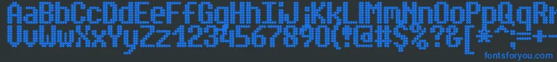SimpletonBrk Font – Blue Fonts on Black Background