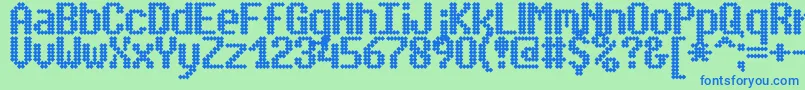SimpletonBrk Font – Blue Fonts on Green Background