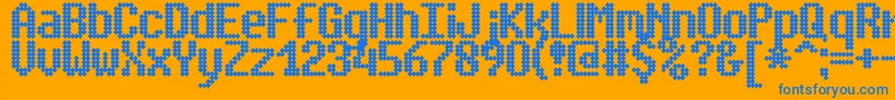 SimpletonBrk Font – Blue Fonts on Orange Background