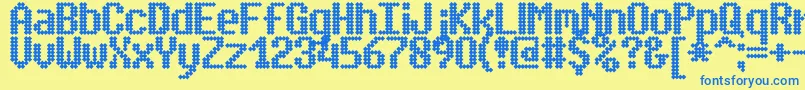 SimpletonBrk Font – Blue Fonts on Yellow Background