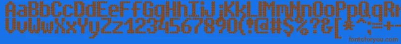 SimpletonBrk Font – Brown Fonts on Blue Background