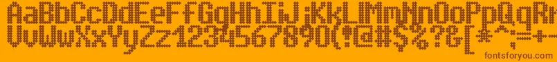 SimpletonBrk Font – Brown Fonts on Orange Background