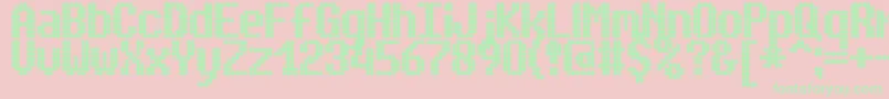 SimpletonBrk Font – Green Fonts on Pink Background