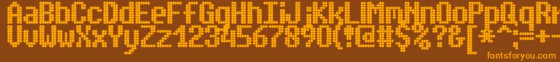 SimpletonBrk Font – Orange Fonts on Brown Background