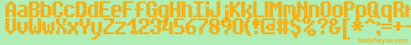 SimpletonBrk Font – Orange Fonts on Green Background