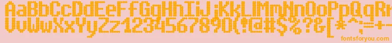 SimpletonBrk Font – Orange Fonts on Pink Background