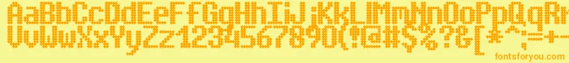 SimpletonBrk Font – Orange Fonts on Yellow Background