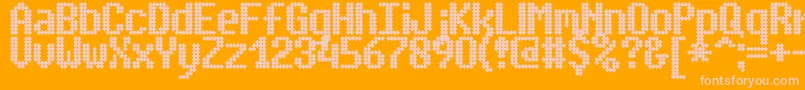 SimpletonBrk Font – Pink Fonts on Orange Background