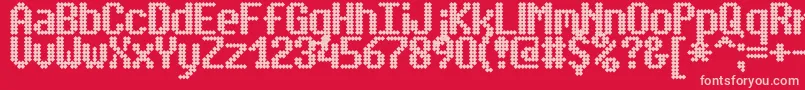 SimpletonBrk Font – Pink Fonts on Red Background