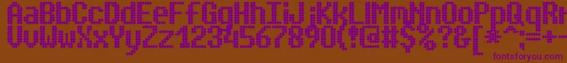SimpletonBrk Font – Purple Fonts on Brown Background