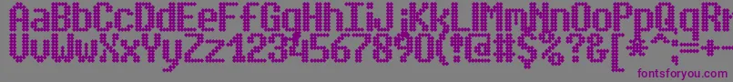 SimpletonBrk-Schriftart – Violette Schriften auf grauem Hintergrund