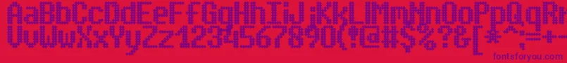 SimpletonBrk Font – Purple Fonts on Red Background