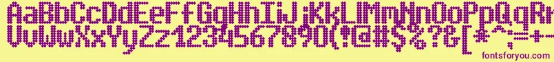 SimpletonBrk Font – Purple Fonts on Yellow Background