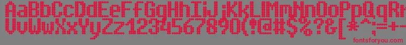 SimpletonBrk Font – Red Fonts on Gray Background