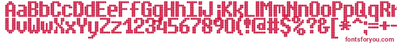 SimpletonBrk Font – Red Fonts on White Background