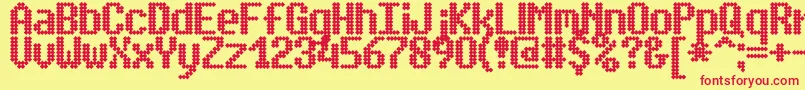 SimpletonBrk Font – Red Fonts on Yellow Background