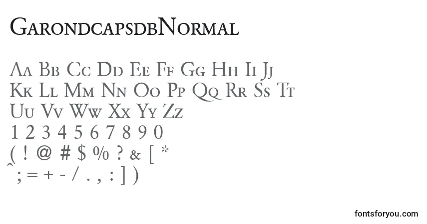 Police GarondcapsdbNormal - Alphabet, Chiffres, Caractères Spéciaux